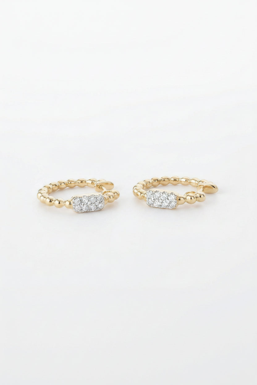 Cami - Aretes Oro Amarillo 9K y Diamantes de Laboratorio