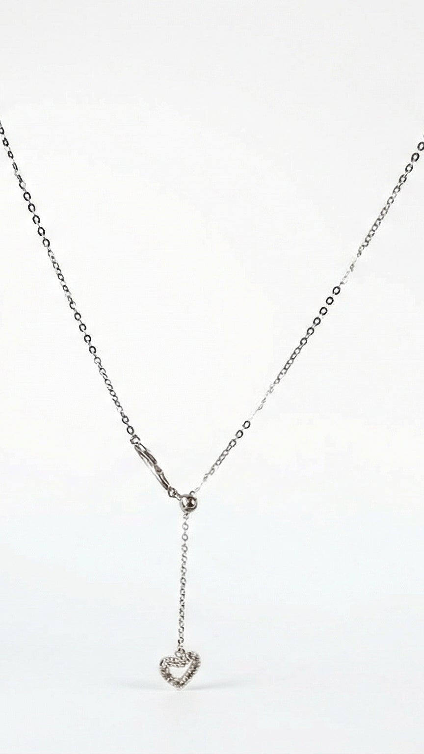 Nina - Collar Oro Blanco 9K y Diamantes de Laboratorio