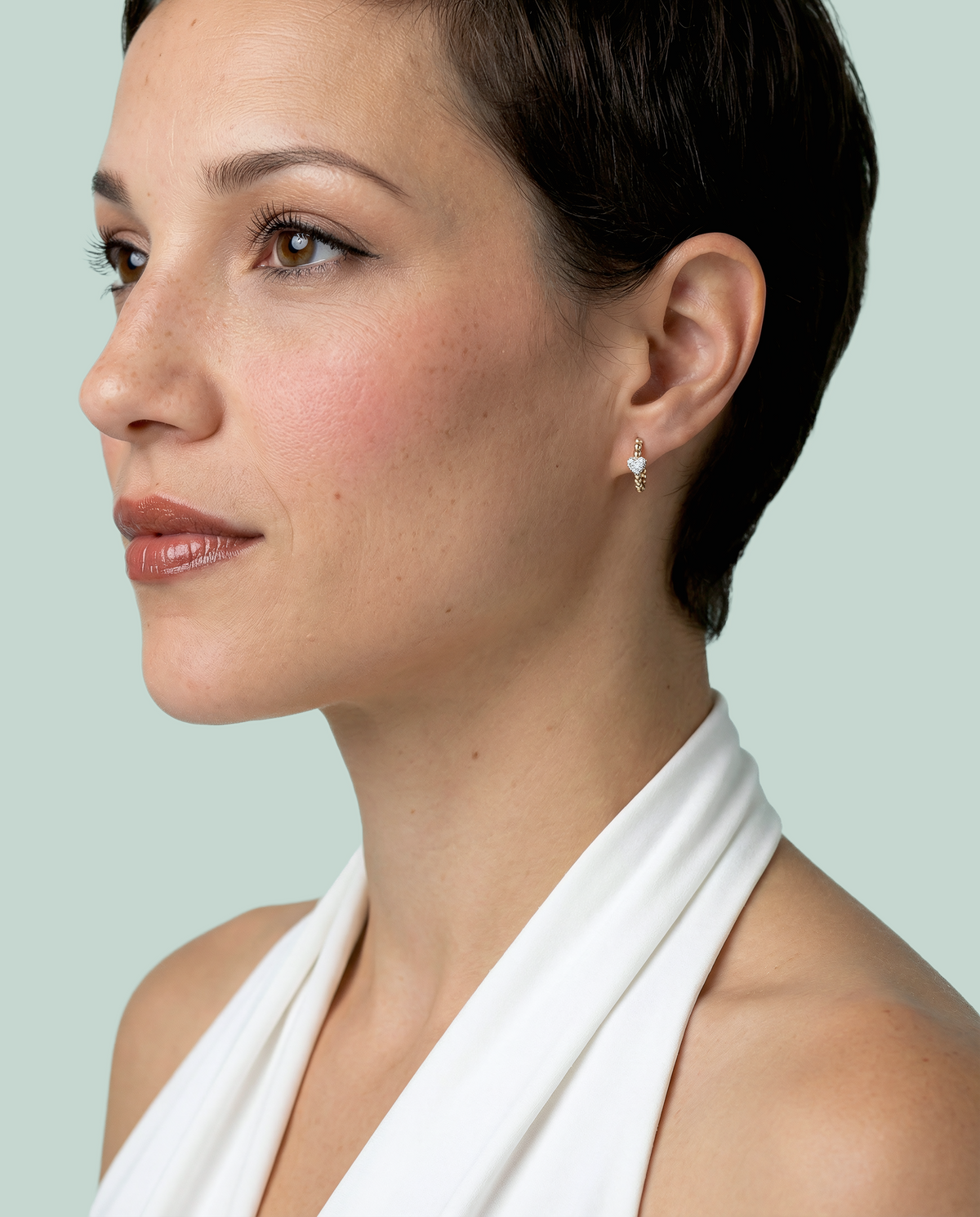 Cora - Aretes Oro Amarillo 9K y Diamantes de Laboratorio