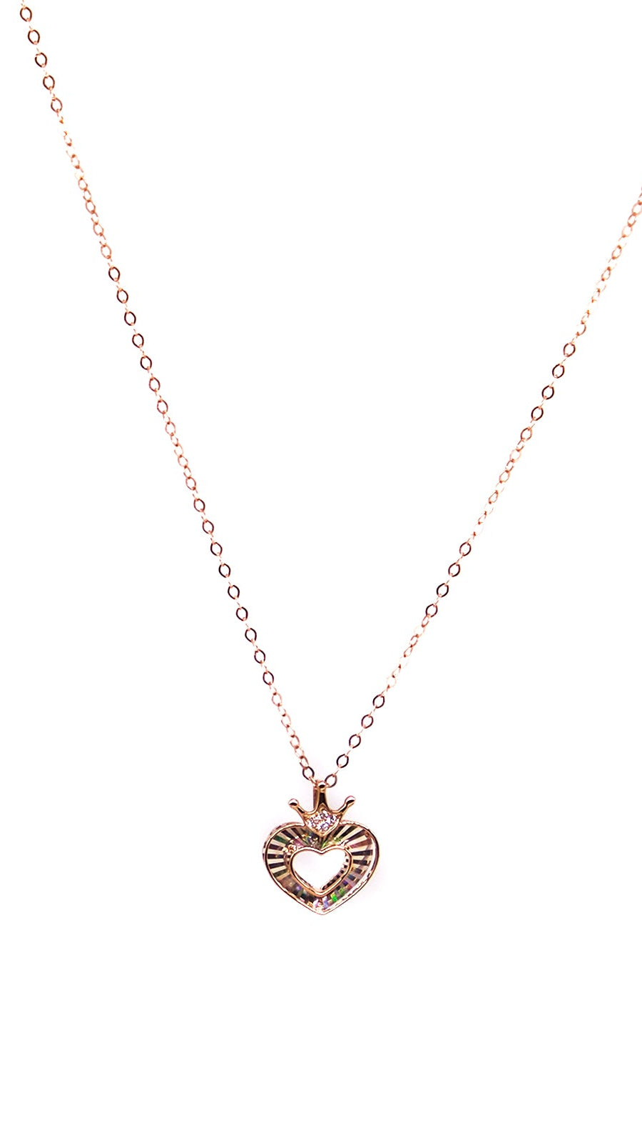 Queeny - Collar Oro Rosa 18K y Diamante Natural