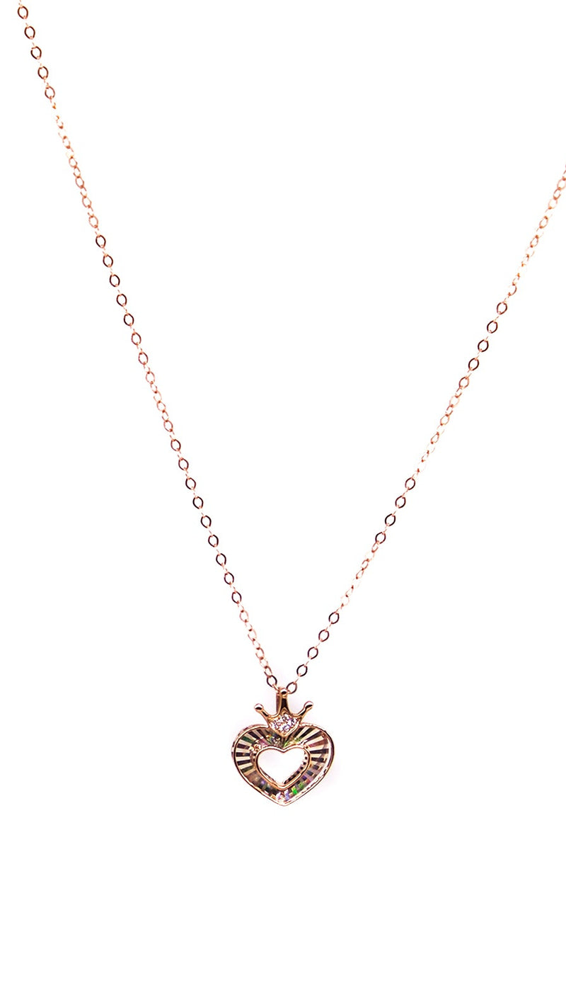 Queeny - Collar Oro Rosa 18K y Diamante Natural