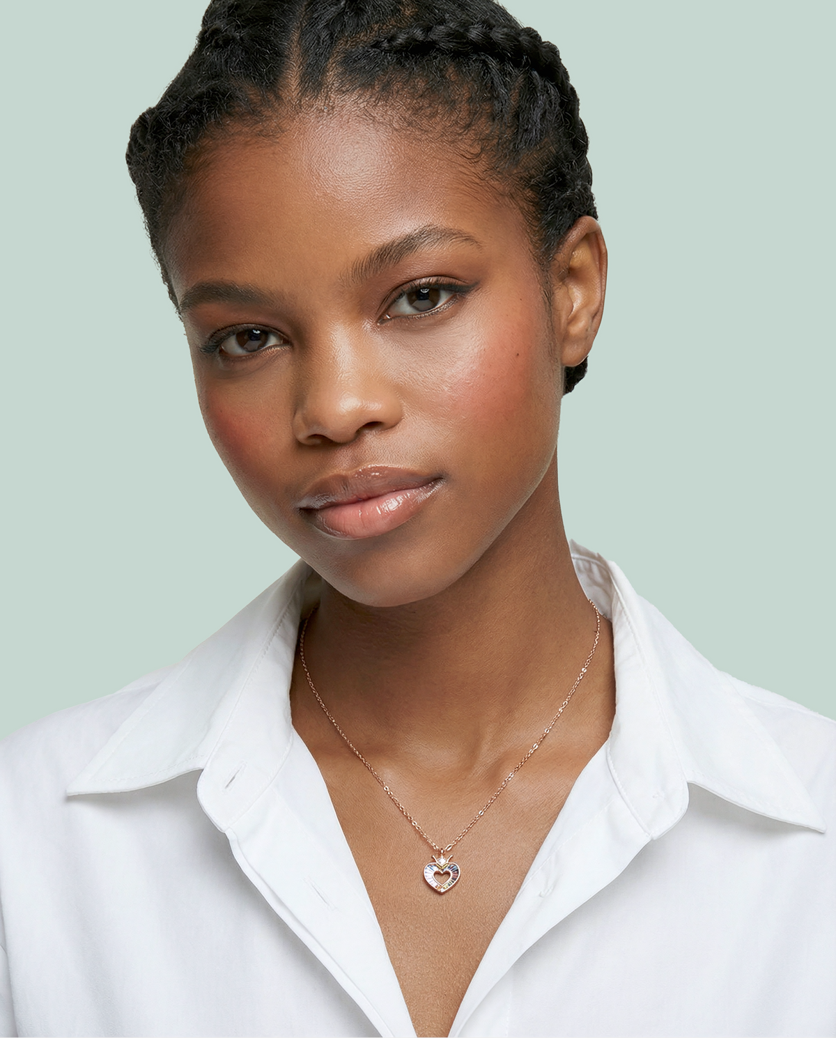 Queeny - Collar Oro Rosa 18K y Diamante Natural